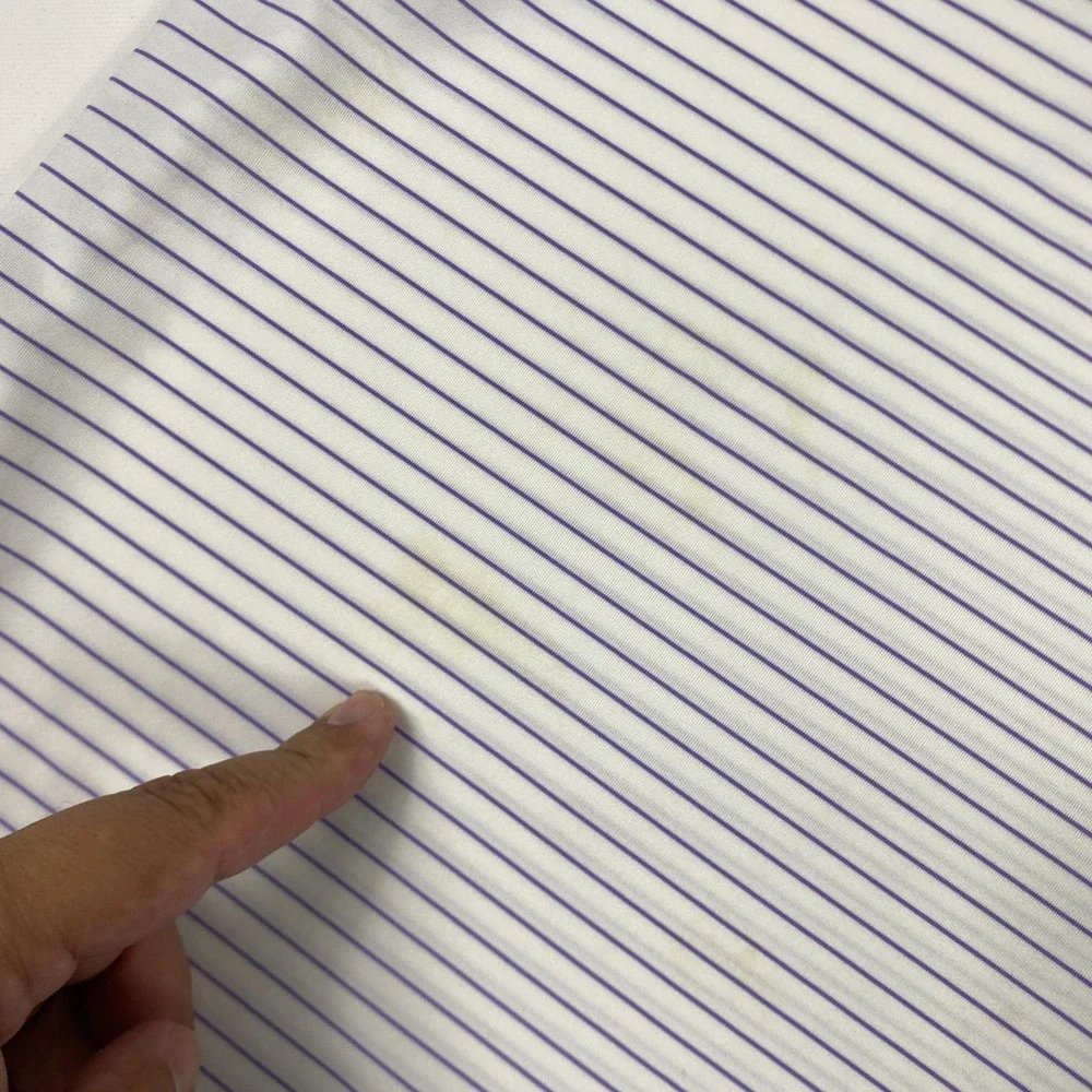 RLX Ralph Lauren Polo Shirt Mens XL White Purple Stripe Golf Performance Wicking